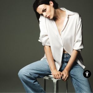 Zara satin effect shirt